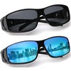 Fit Over Wrap Sunglasses Polarized Lens Wear Over Eyeglasses 100%