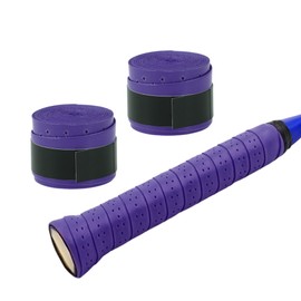 CAPASTEC Tennis Badminton Grip Tape, Set of 2, Perforated Grip Tape, Breathable, For Fishing Rods, Bicycles, Baseball, Rackets, Wet Type, Purple