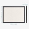 Navaris Framed Linen Bulletin Board - 17 x 23 inches