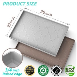 SIKADEER 28" x 22" Under Sink Mat Waterproof, Silicone Mat Kitchen Drawer Shelf and Cabinet Liner, Sink Protector for Kitchen Organizers and Storage, Boot Tray Pet Food Mats
