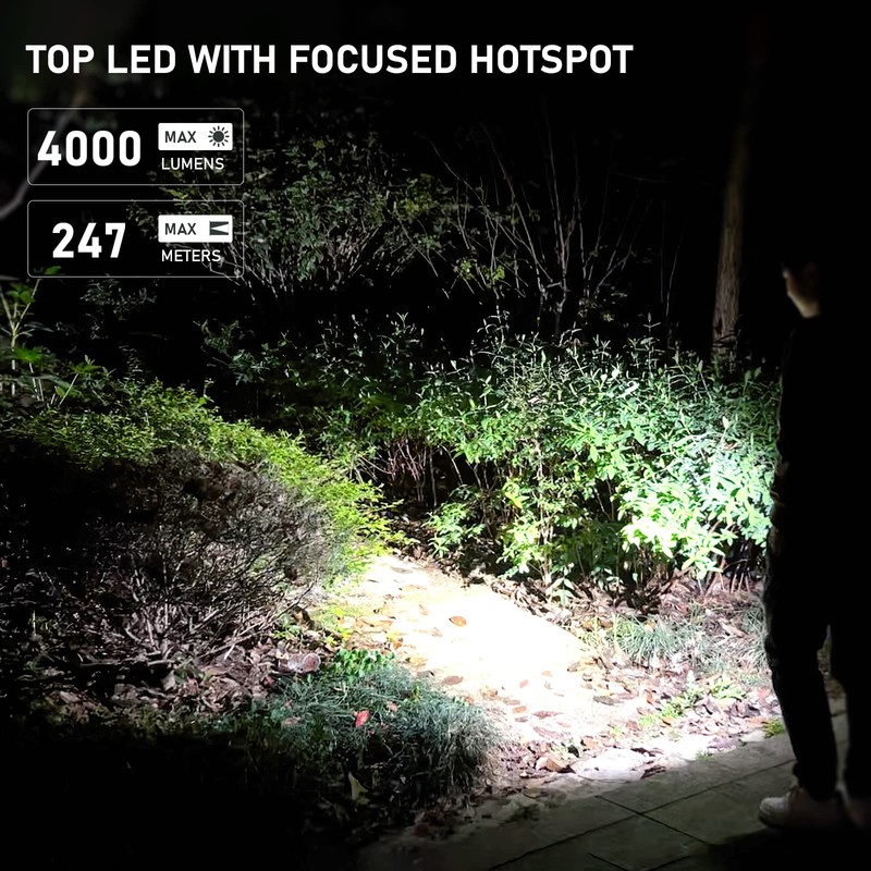 Rechargeable Flashlights High Lumens, Sofirn IF23 4000lm Flashlight 3-in-1 with