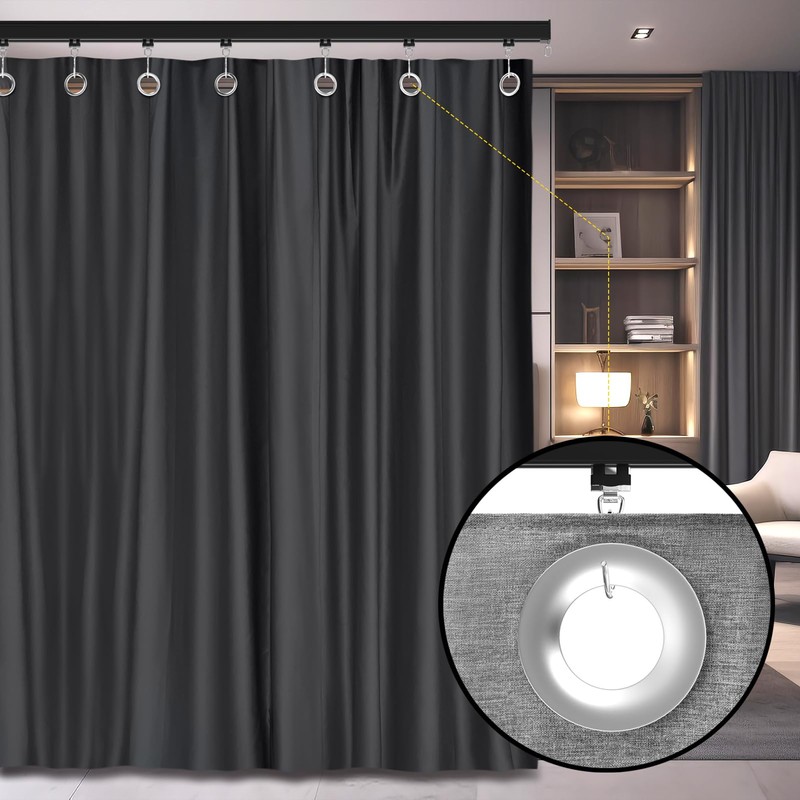 Room divider Ceiling Track set for Curtains with hooks, Corner