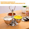Spice Rack Kitchen Stainless Steel Seasoning Pots Condiment Set Rotating