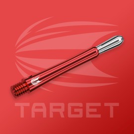 TARGET Darts Grip Style Aluminium Shaft - Pack of 9 | Red, Medium (48.8mm) | Professional Darts Accessories, 2BA Shaft Multipack with Rings, Dart Shaft Multipack, Dart Stems