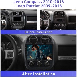Unbranded For Jeep Compass Patriot 2010-2016 Car GPS Radio GPS Cam Stereo Player Android12