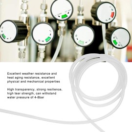 Tubo de manguera de bomba peristáltica, tubo de silicona de grado alimenticio Manguera de silicona de bomba peristáltica de alta transparencia 1 mm x 3 mm/2 mm x 4 mm/3 mm x 5 mm(2mmx4mm)