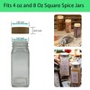 16 Pcs Bamboo Spice Jar Lids Fits Square Containers Seasoning