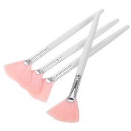 UKCOCO 4pcs Makeup Brushes Chemical Peeling Brushes Soft Makeup Brushes Face Brushes Handle Highlighter Brush Sector Tools Misses Plastic, Nylon, Aluminum