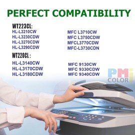 PM Colori WT-220CL Waste Toner Box Compatible for Brother WT 220CL Works with HL-3140CW, HL-3170CDW, HL-3180CDW, MFC-9130CW, MFC-9330CDW, MFC-9340CDW