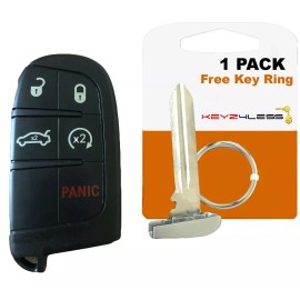 keyz4less For 2014 2015 Dodge Charger 5 Buttons Keyless Entry Smart Remote Car Key Fob