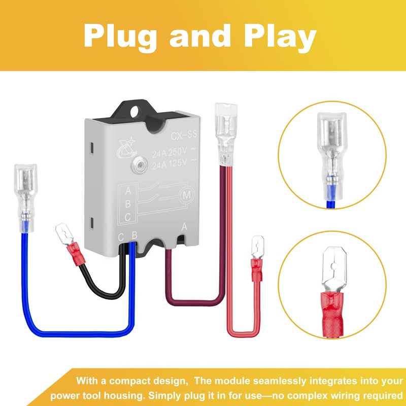 125/250V 24A Soft Start Module with Pre-Wiring, Soft Start Switch,