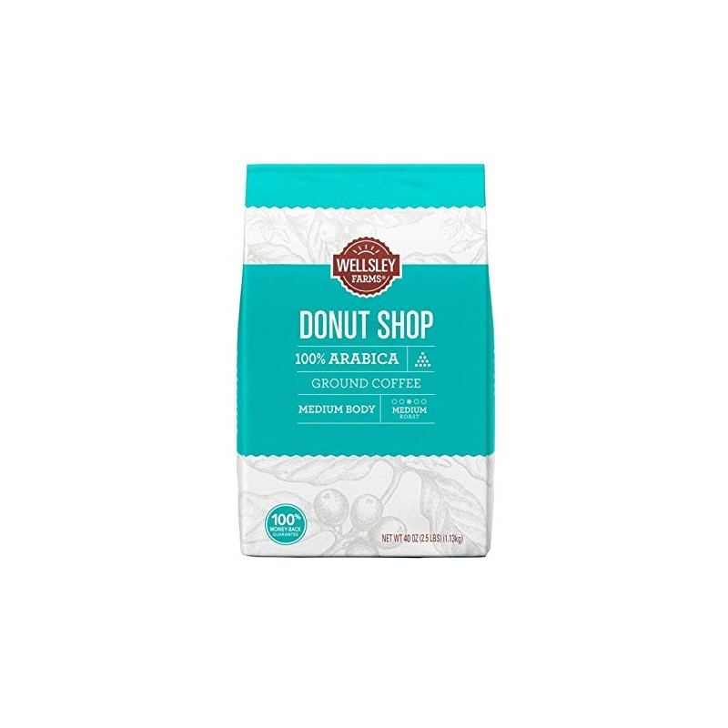 Wellsley Farms DONUT SHOP 100% Arabica Medium roast GROUND coffee