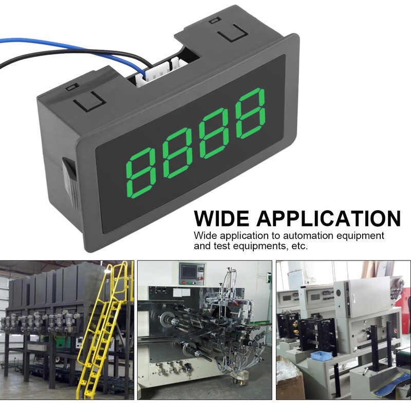 Digital Display Counter, 4-Digit LED, DC 8-24V, 3.1 x 1.5