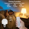 HMLUESR Rechargeable Light Bulbs with Remote Control, 3600mAh E26 Base