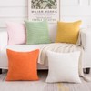 Yonous Corduroy Cushion Covers, Soft Square Decorative Throw Pillow Home