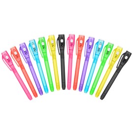 OFFCUP UV Pen, Pack of 14 Children's Magic Pens, Invisible Pen with UV Lamp, Spy Pen, Children's Secret Pen for Writing Secret Messages, Invisible Writing, Children's Birthday Party Favours
