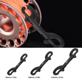 Tbest Double Ended Clip Hook,Double Ended Clip,Durable Stainless Steel Scuba Diving Hook Double Ended Clip Hook Bolt Snap Diving Buckle 90mm 100mm 115mm Available(100mm)