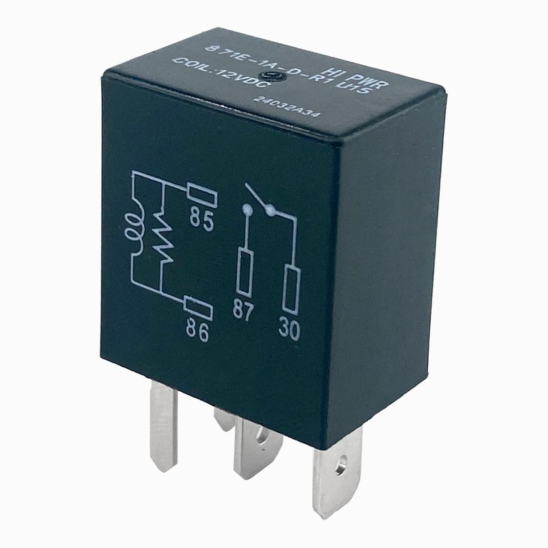 871E-1A-D-R1 U15 Relay (3-Pack), 12VDC 35A 4-Pin SPST Automotive Relay