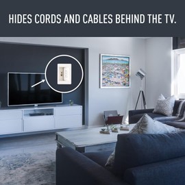 Legrand Pass & Seymour TV1WTVSSWCC2 1 Gang Recessed TV Box with Surge Protective and Low Voltage Kit, White (1 Count)