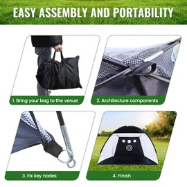 10x7ft Golf Practice Net, All-in-One Golf Practice Set: Driving Net with Mat, Target, Tee & Bag for Backyard Drills, Indoor Training