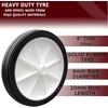 Utility Wheel with Black Rubber Tyre, 100mm Diameter for Air
