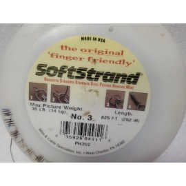Wire & Cable Specialties Picture Hanging Wire Stainless Steel SoftStrand 30 lbs, 9 Feet
