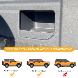 RERPRO Trunk Storage Organizer Gun Safe Lock Box Compatible with 2021 2022 2023 2024 2025 New Ford Bronco 2/4 Door Interior Accessories Rear Cargo Security Vault Tray with 3 Digit Combo Password Black