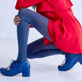 Tightology Organic Cotton Tights Haptic Blue, L-XL