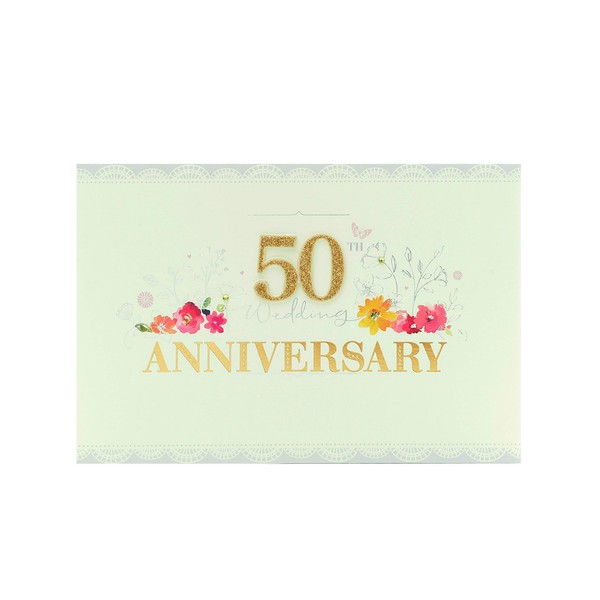 50th Wedding Anniversary Card - Golden Annivesary Card - Anniversary Card for Couple