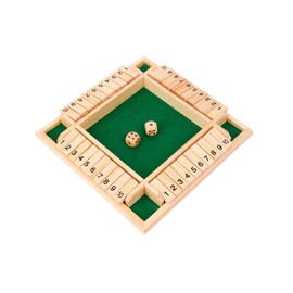 Kisangel 1 Set Green Wooden Party Game Board with Non Slip Base Digital Flop Game for Ktv Bars and Family Gatherings Educational Fun for All Ages