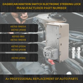 Dasbecan 48708-9N00A Ignition Switch Electronic Steering Lock Compatible with Nissan Altima 2007-2013, 370Z 2010-2012, GT-R 2009-2011, Maxima 2009-2010 Replaces# D8700-JF00D 48700-9N00B