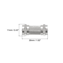 sourcing map 2pcs Male to Male Coaxial Connector F Type RG6 Coax Extender Coupler Adapter 75 Ohm Waterproof for Antenna, Coaxial Cable, TV, Splitter