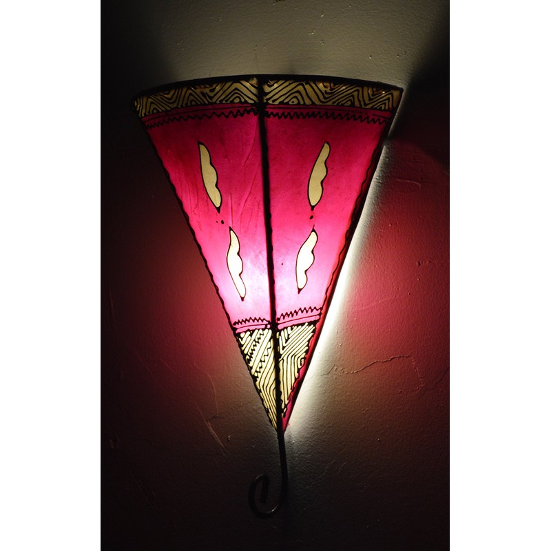 Henna Lamps & Sconces Moroccan Handmade Goat Leather Sconce Henna