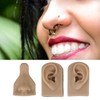 Silicone Piercing Practice Model Simulation Soft Flexible Nose Ears Model
