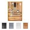Bellsal Bamboo Silverware Drawer Organizer, Kitchen Utensil Drawer Organizers, 12"x15.7"