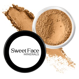 DEEP TAN FOUNDATION (20g Mid Size Sifter Jar) – Loose Mineral Foundation Powder – Lightweight, Matte Finish, Long Wear – Sweet Face Minerals, SPF 30