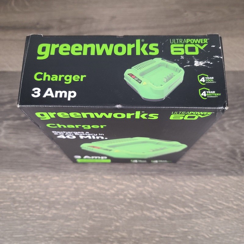 Greenworks Charger 60v Ultra Power 3 Amp All Batteries LED