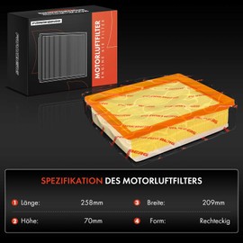 Frankberg Air Filter Insert Filter Compatible with Vivaro B Box X82 1.6L Diesel 2014-2019 Trafic III Bus JG 1.6L 2.0L Diesel 2014-2024 Replace# 6000619767