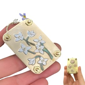 Baychon Mini Micro Flower Press, Miniature Metal Flower Press Kit, DIY Plants Art Crafts Pressing (Bluet)