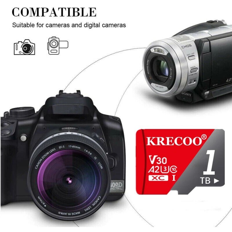 KRECOO Micro SD Card Ultra Memory Card 1TB 4K TF