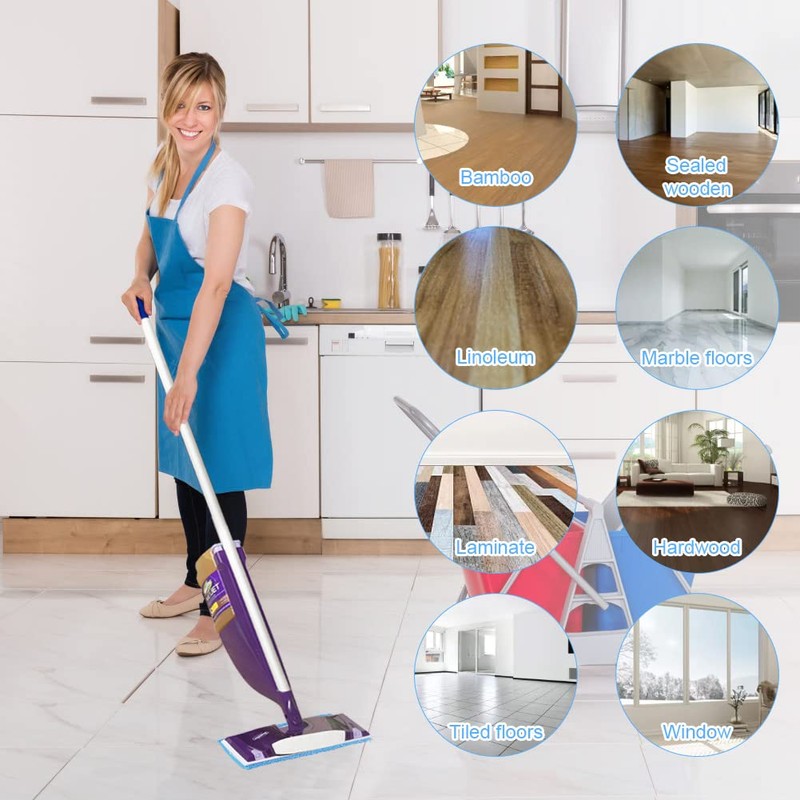 Vicloon Mop Pads for Flash Powermop, 6 PCS Microfiber Mop