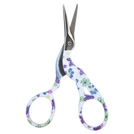 Hilitand Scissors, Colourful Stainless Steel Scissors for Sewing or DIY Embroidery Scissors - Blue/Pink/Red (Blue)
