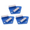 3Pcs Diamond Grinding Shoes Trapezoid Concrete Floor Aggreesive Cutting 2