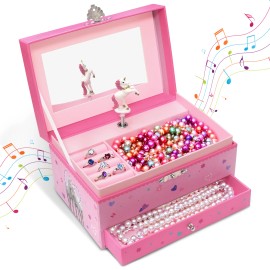 Hot Selling Paper Jewelry Music Box Wind up Custom Hand Cranked Music Box for GirlsColor: pink