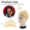 FEJANPON 20 Pcs Beige Bald Wig Dome Stocking Caps Nylon