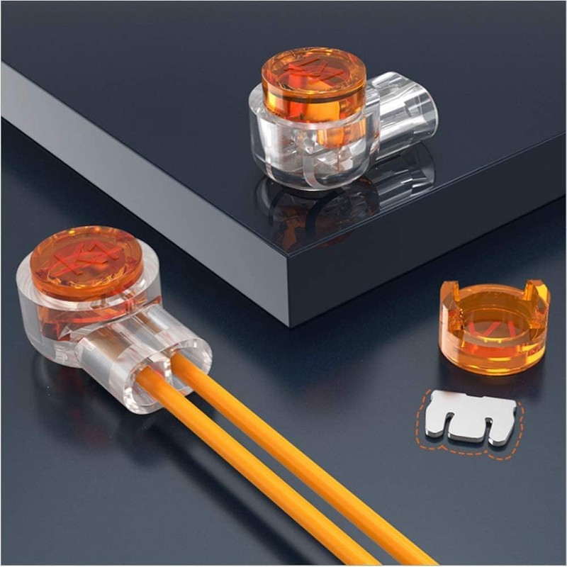 Flycppo Pack of 100 K1 Telephone Cable Connectors, UY Single
