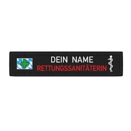 Copytec Paramedic Bavaria Name Sign Patch Bavaria Fire Brigade Patch #39559