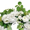 24" Spring Artificial Hydrangea Ranunculus Wreath Silk Floral for Front