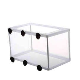 COMOK White Nylon Mesh Fish Fry Hatchery Breeder Box Separation Net w Suction Cups 2Pcs