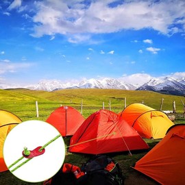 SJBAUTYO 4 x Reflective Guy Ropes with Aluminium Rope Tensioner, 4 m Tent Cord with Guy Buckle, Φ 4 mm Nylon Cord Tension Cord Camping Cord Storm Tape for Tent Awning Washing Line